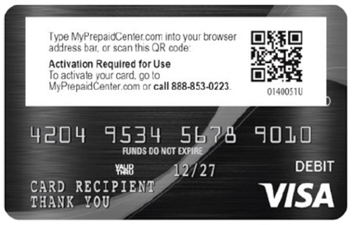 myprepaidcenter com visa card activation required